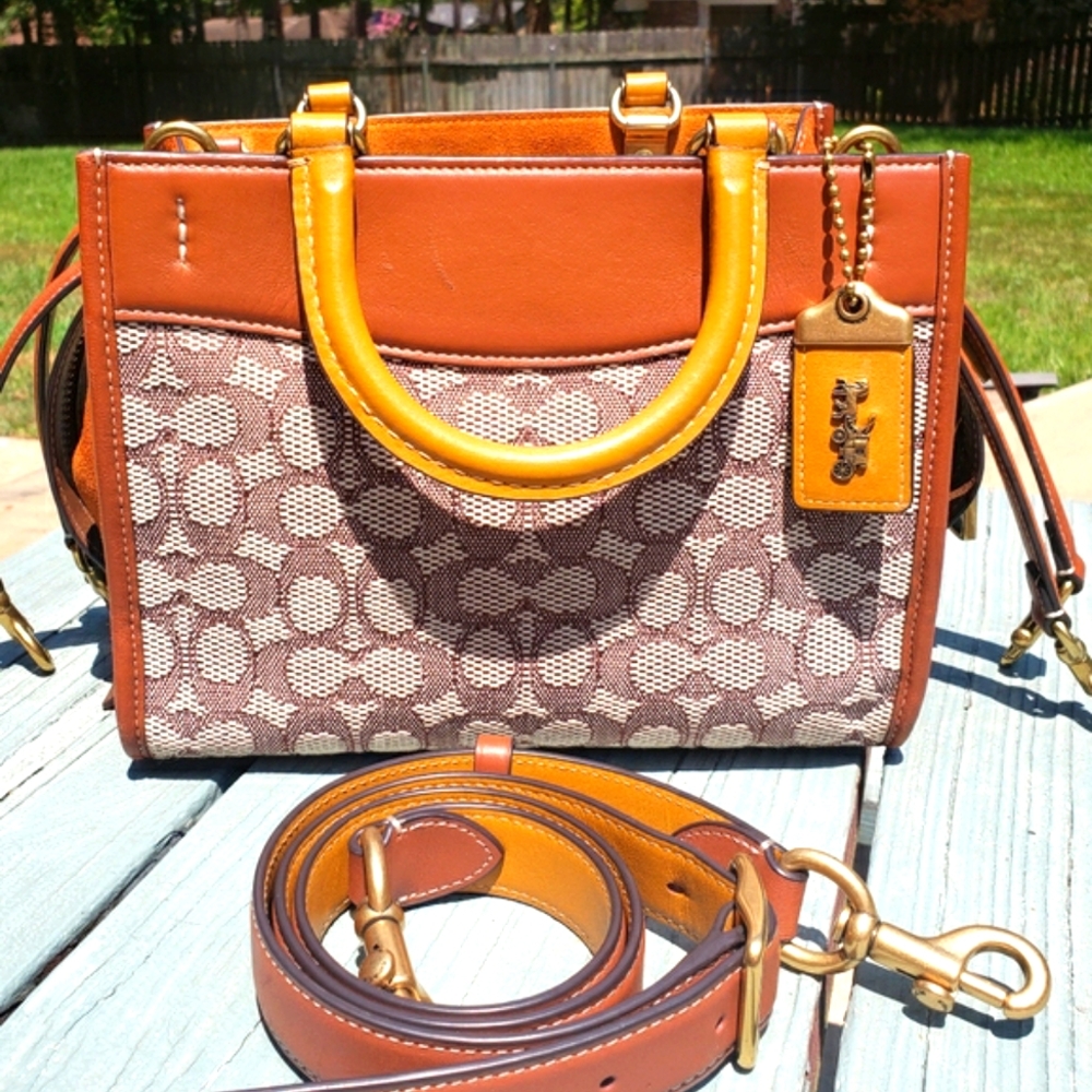 Coach Rogue 25 Signature Jacquard Print